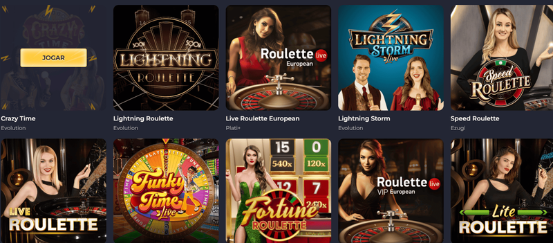 Jogos de casino ao vivo na TV