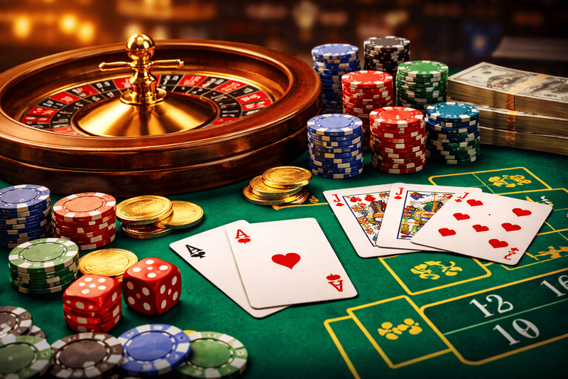 jogos de mesa online como roleta blackjack e cartas