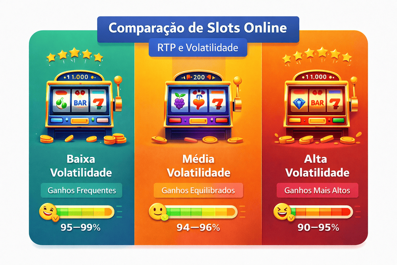 comparação de slots online por RTP e volatilidade